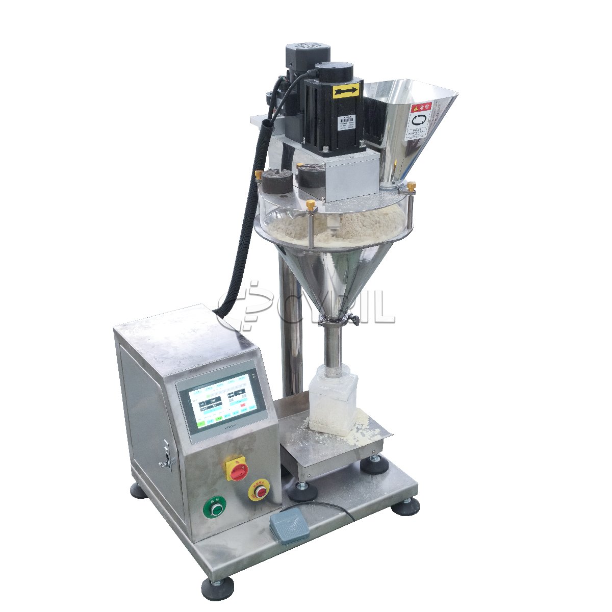 Semi-automatic powder filling machine + weighing scale