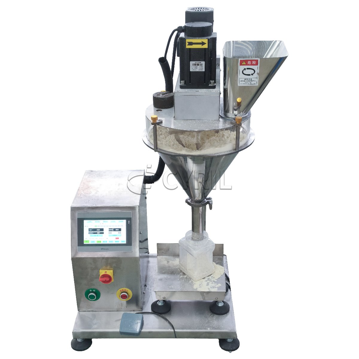 Semi-automatic powder filling machine + weighing scale