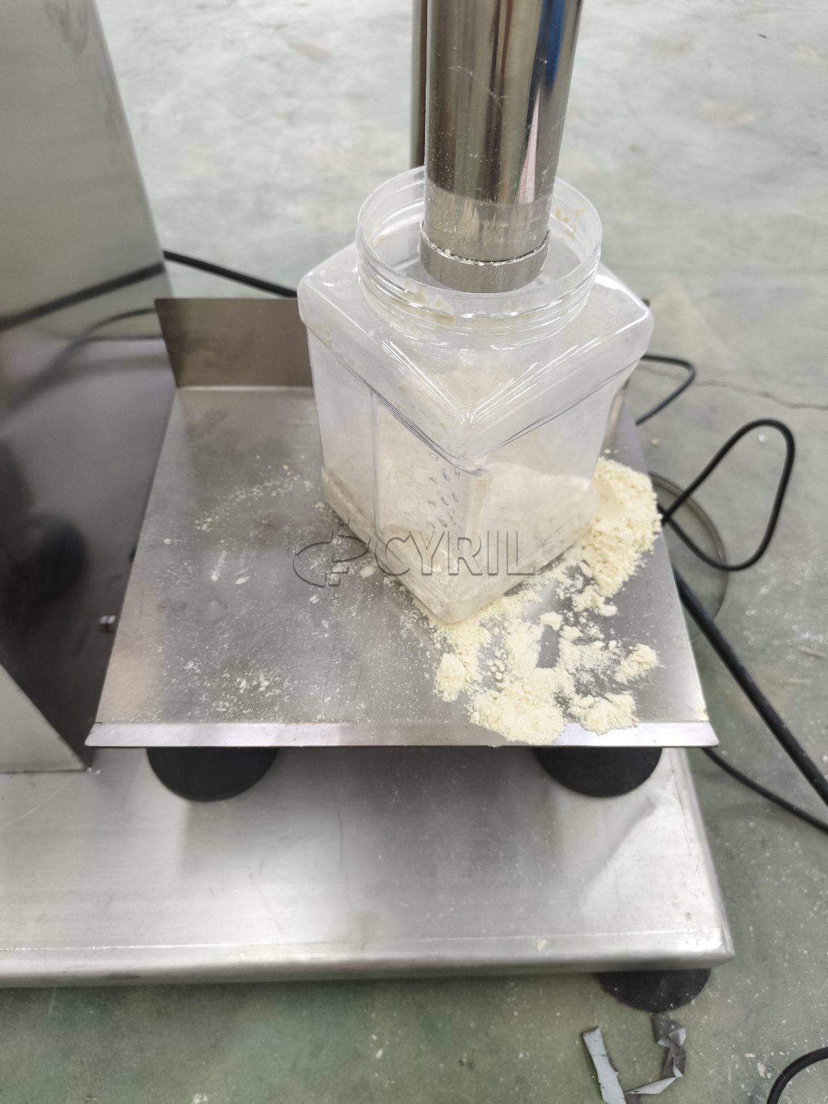 Semi-automatic powder filling machine + weighing scale