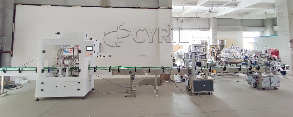 6-Head Anti-Corrosion Filling Machine + 4-Wheel Capping + Round Bottle Positioning