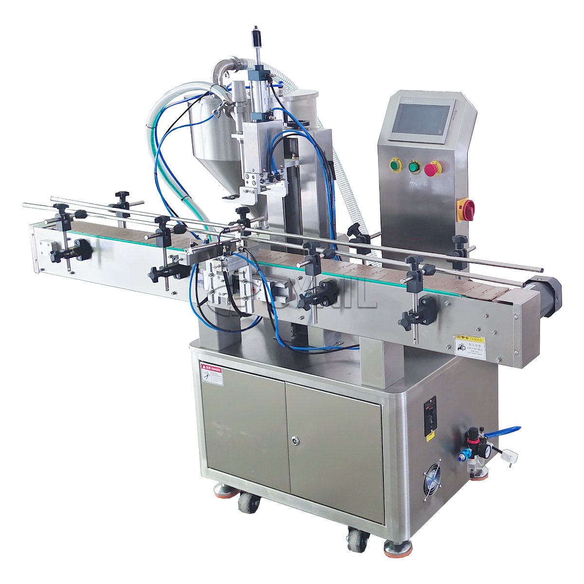 Fully Automatic Single-Head Gear Pump Filling Machine with Round Hopper