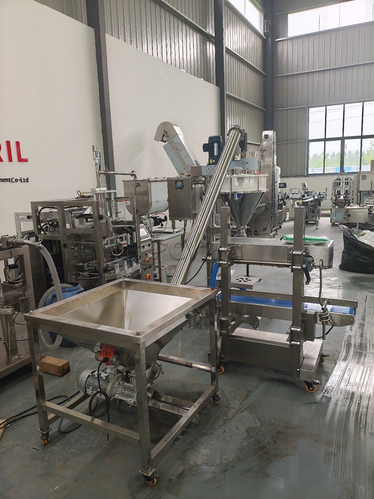 Powder filling machine + dust extraction + sealing machine