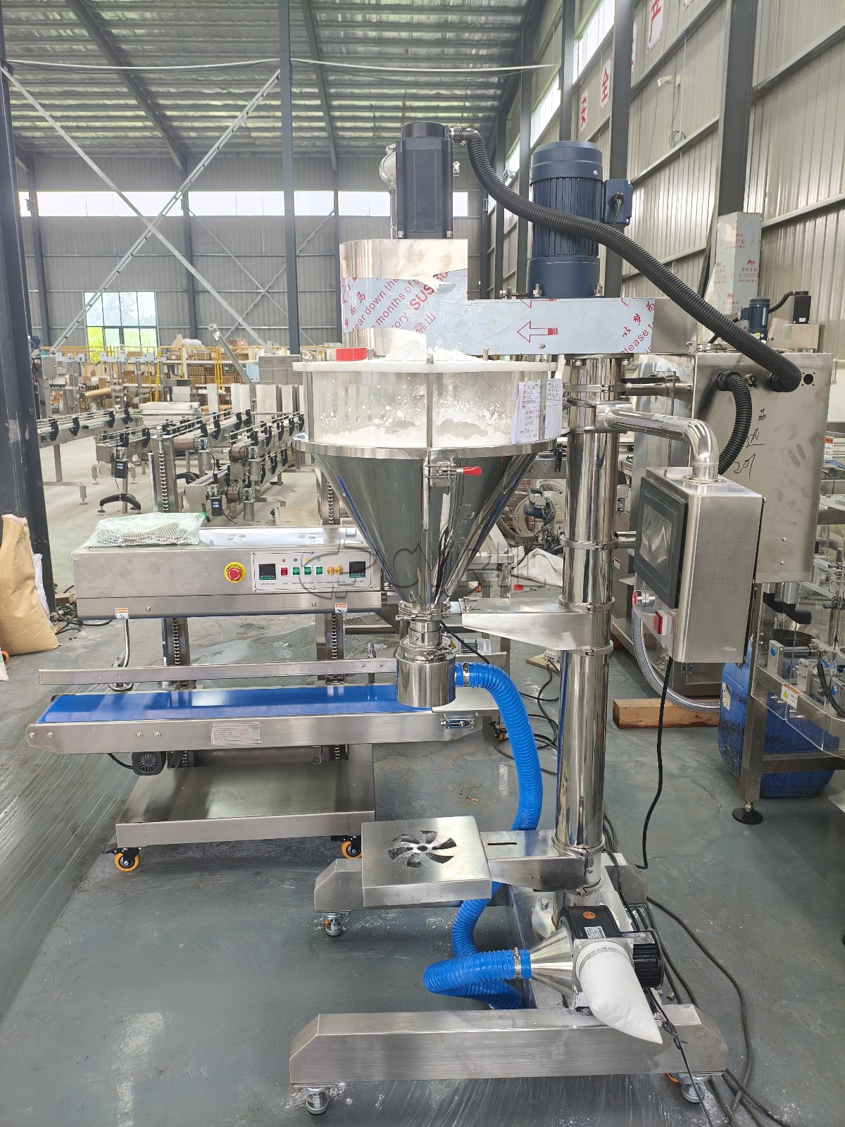 Powder filling machine + dust extraction + sealing machine