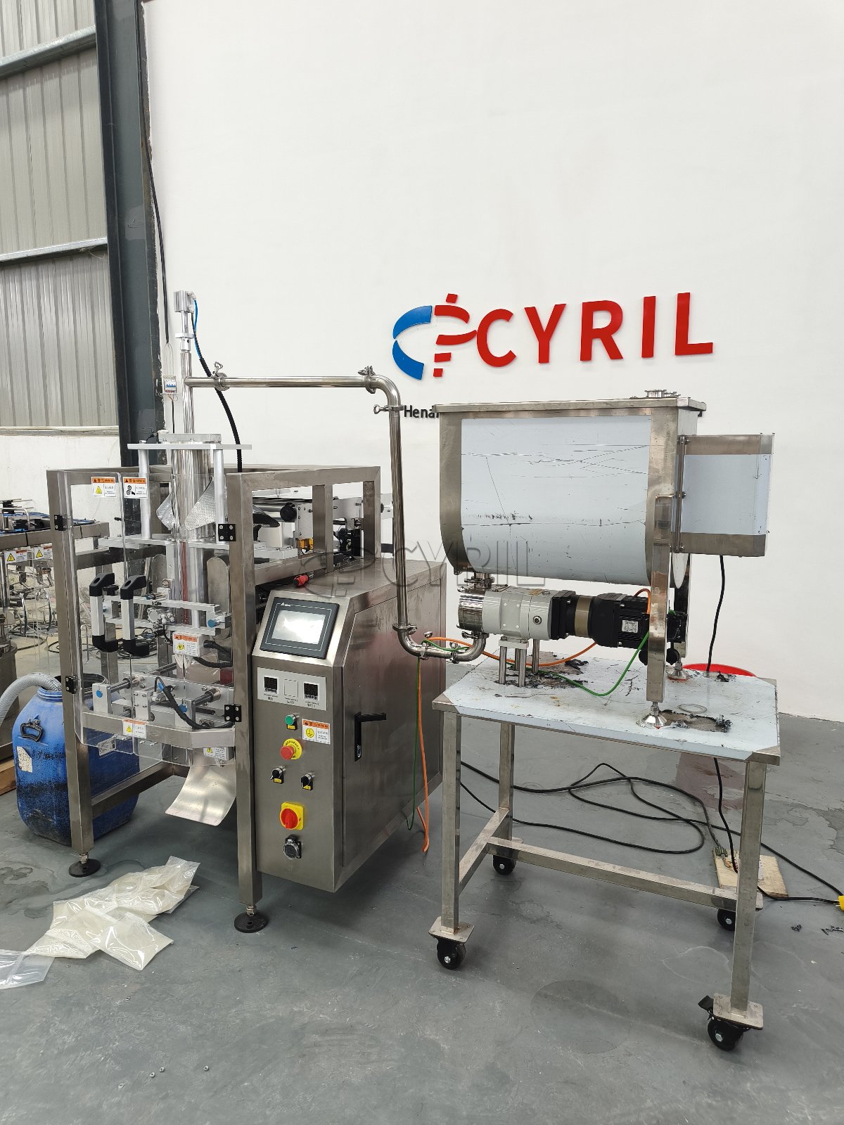 Paste Packaging Machine + Rotor Pump Filling Machine + Square Hopper