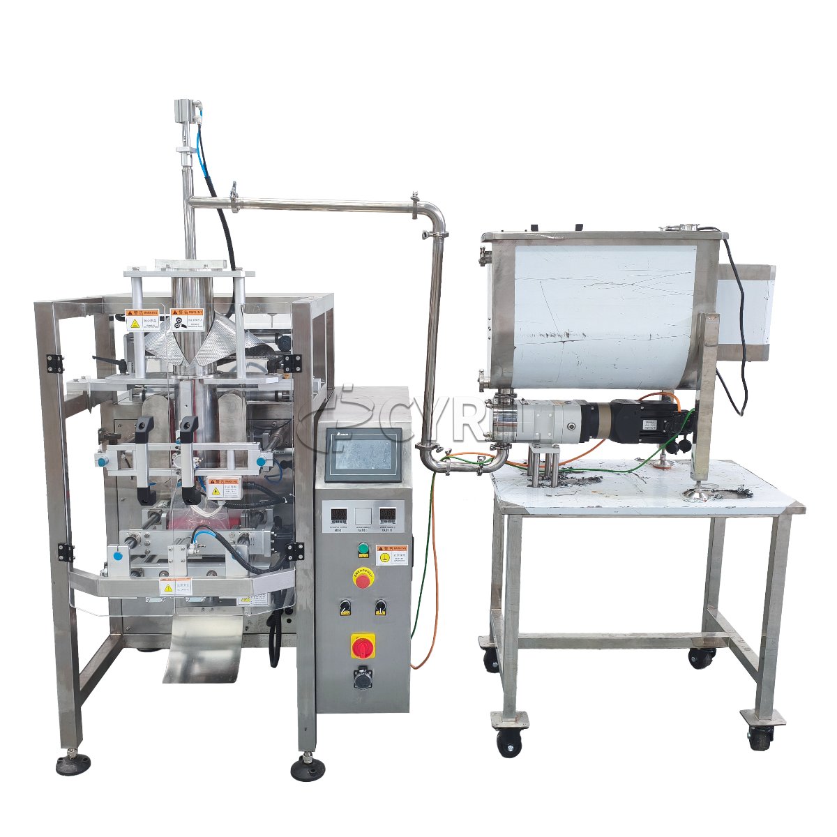 Paste Packaging Machine + Rotor Pump Filling Machine + Square Hopper