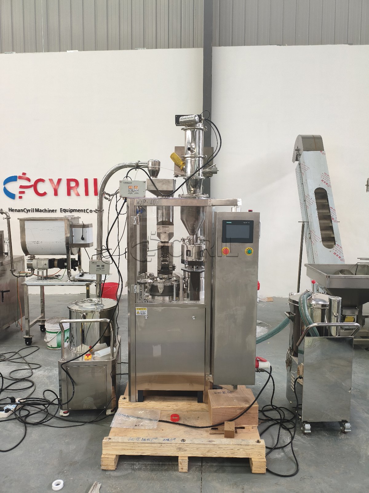 Capsule filling machine + powder feeding pump + dust collector + vacuum pump