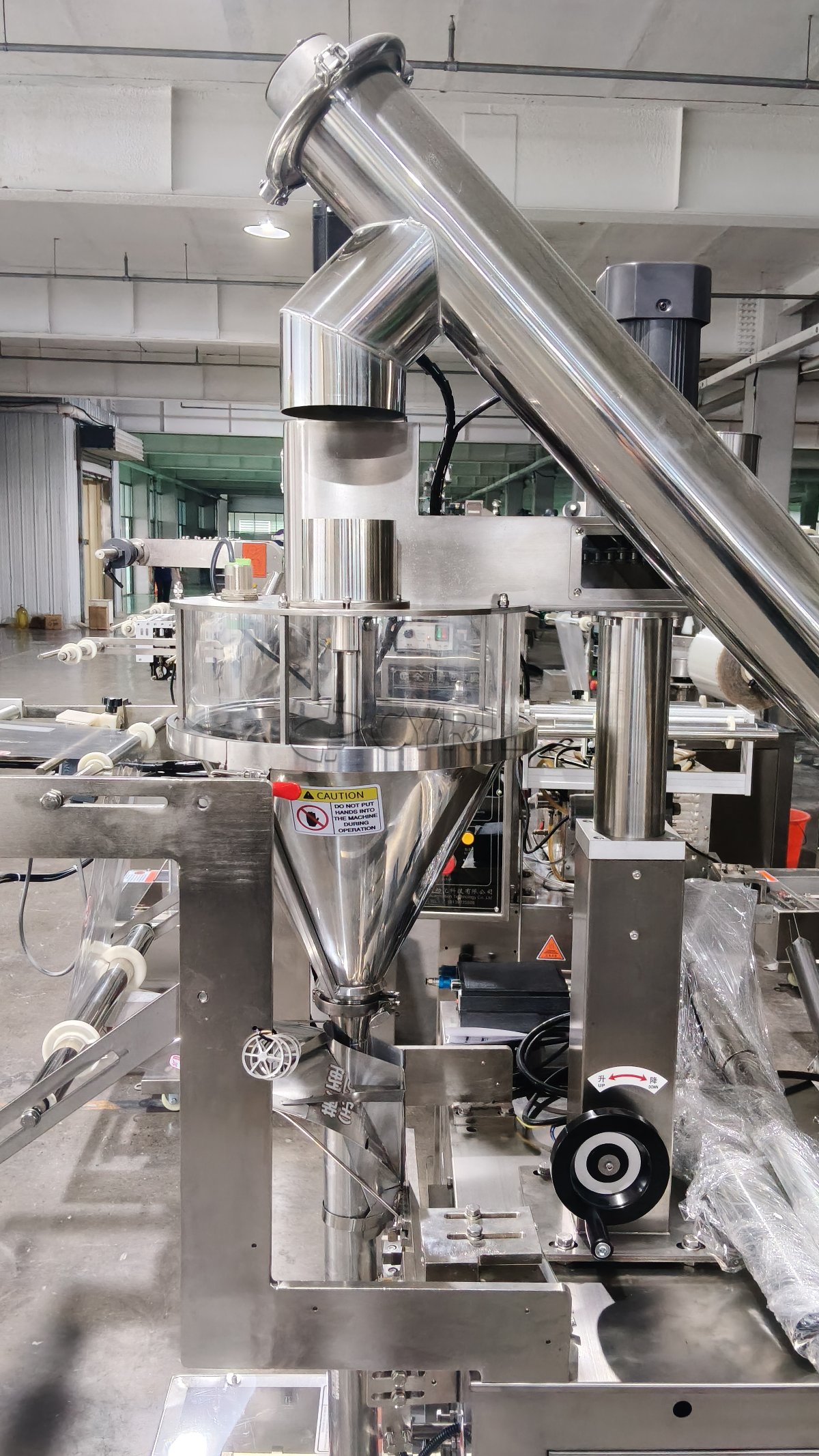 Direct-push powder packaging machine + square hopper feeder