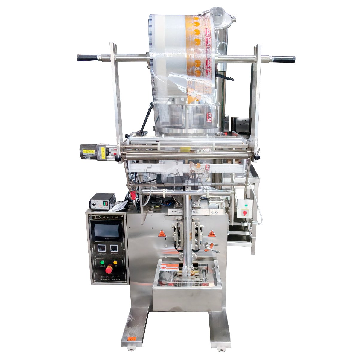 Direct-push powder packaging machine + square hopper feeder