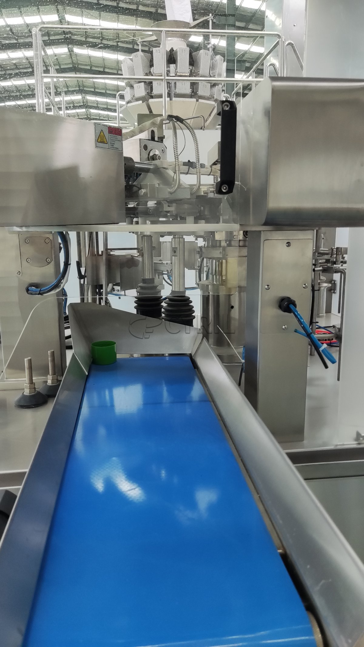 820 Rear-Seal Packaging Machine + Dual-Head Granule Weigher/Feeder + Square-Bucket Elevator